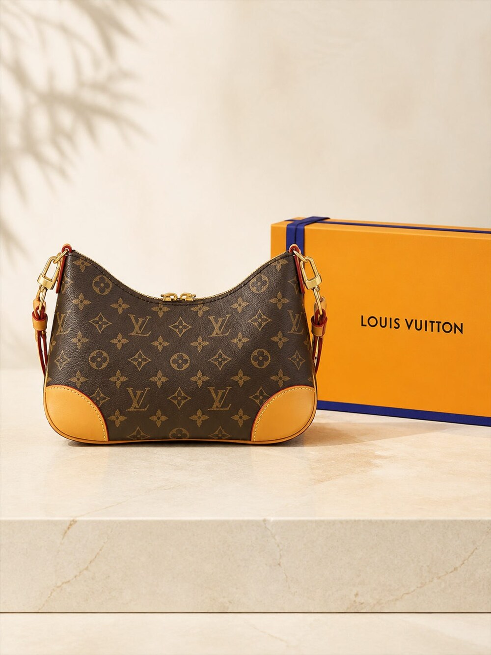 Louis Vuitton Boulogne Gold Chain Purse in Monogram Coated Canvas - Picture 4 of 9